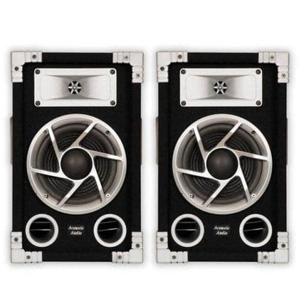 Acoustic Audio GX400 PA Karaoke DJ Speakers 2 Way Pair Stereo Home Audio