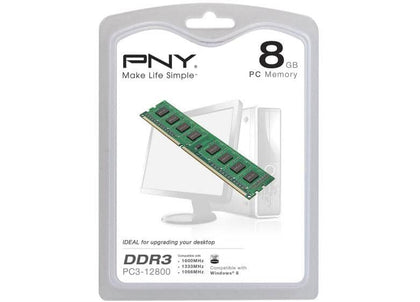 PNY - 8GB 1.6 GHz DDR3 DIMM Desktop Memory - Green