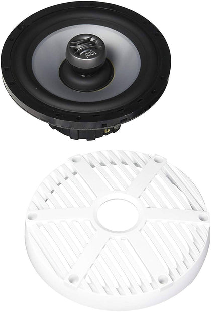 Polk UM650HRTL Coaxial Speaker Kit with Hybrid Grille and LED Light Ring - 6.5