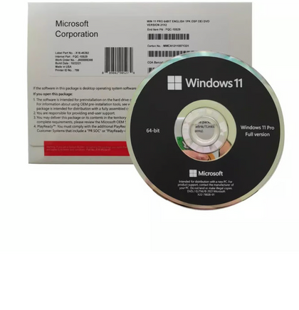 Windows 11 Pro 64 Bit DVD Media & Product Key