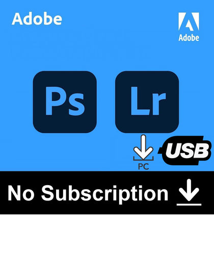Adobe Photoshop 2025 + Lightroom Classic 2025 Unlimited No Subscription