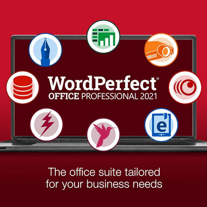 2021 WordPerfect Office Professional 5 Pc's No Subscription Lifetime