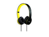 Coby CVH-801-YLW Folding Stereo Headphones - Yellow