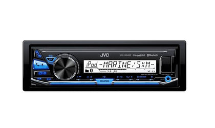 JVC KD-X33MBS Single DIN Marine Grade Bluetooth In-Dash Mechless Car Stereo