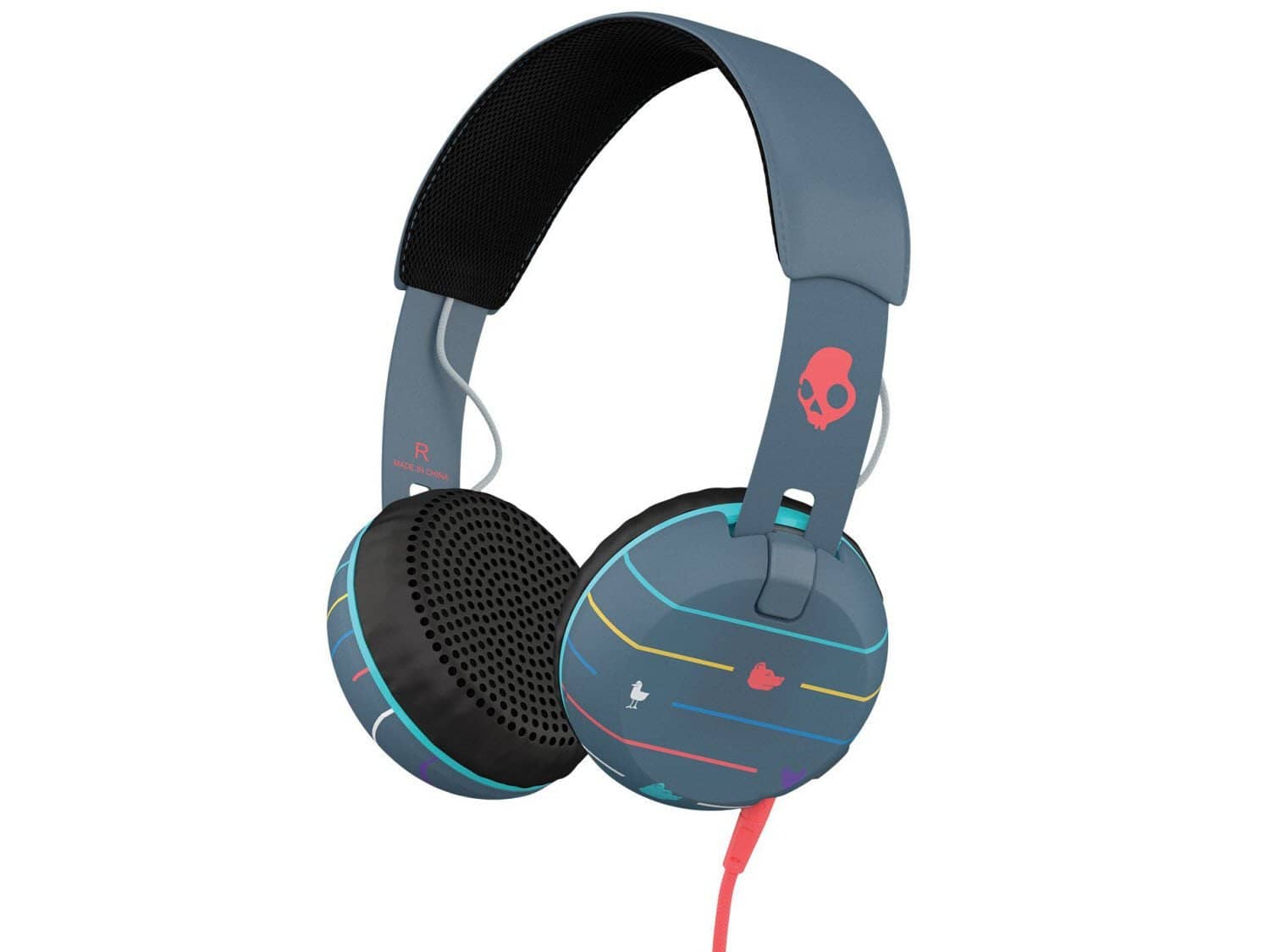 Skullcandy Grind Headphones - Stripes/Navy/Blue