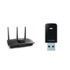 Linksys AC1750 Dual-Band Smart Wireless Router with Linksys Max-Stream AC600 Dual-Band MU-MIMO USB Adapter