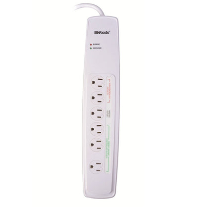 Woods Wire 0417047810 6 Outlet Surge Protector