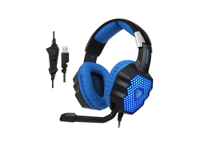 SADES Updated A70 USB Stereo Gaming Headset Over-Ear Headphones