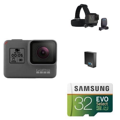 GoPro HERO5 Black w/ Head Strap, Battery and Memory Card