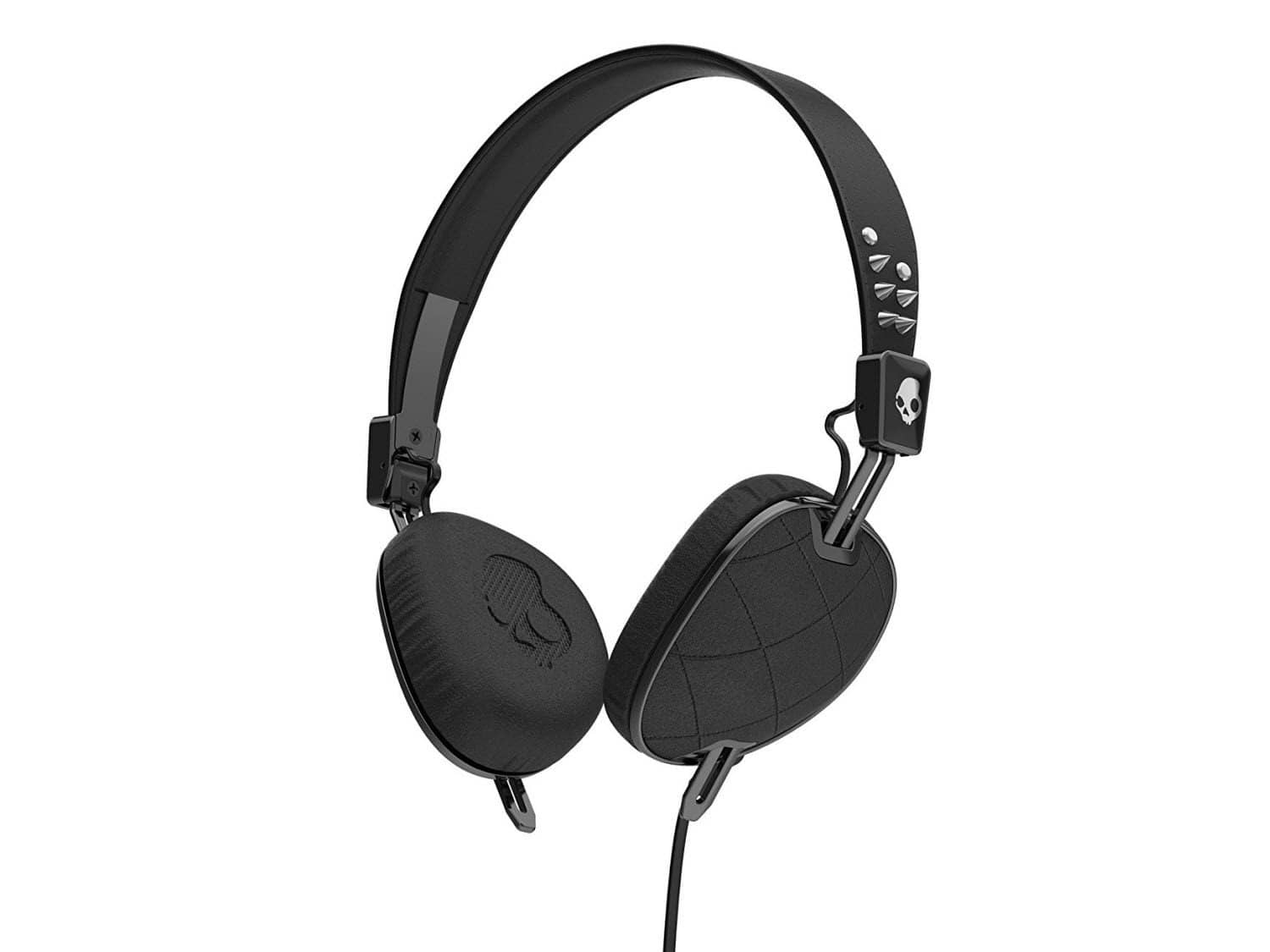 Skullcandy S5AVGM-400 Knockout Women's On-Ear Headphones - Geo Quilted Black/Chrome