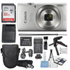 Canon PowerShot ELPH 180 Digital Camera - Silver - Deluxe Bundle