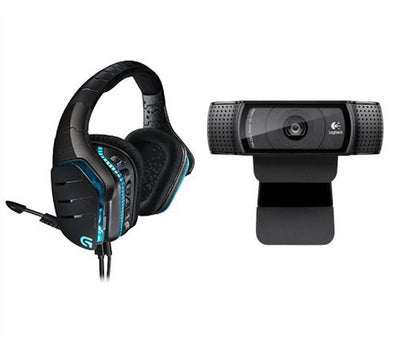 Logitech G633 Gaming Headset + Logitech HD Pro Webcam C920 Streaming Bundle