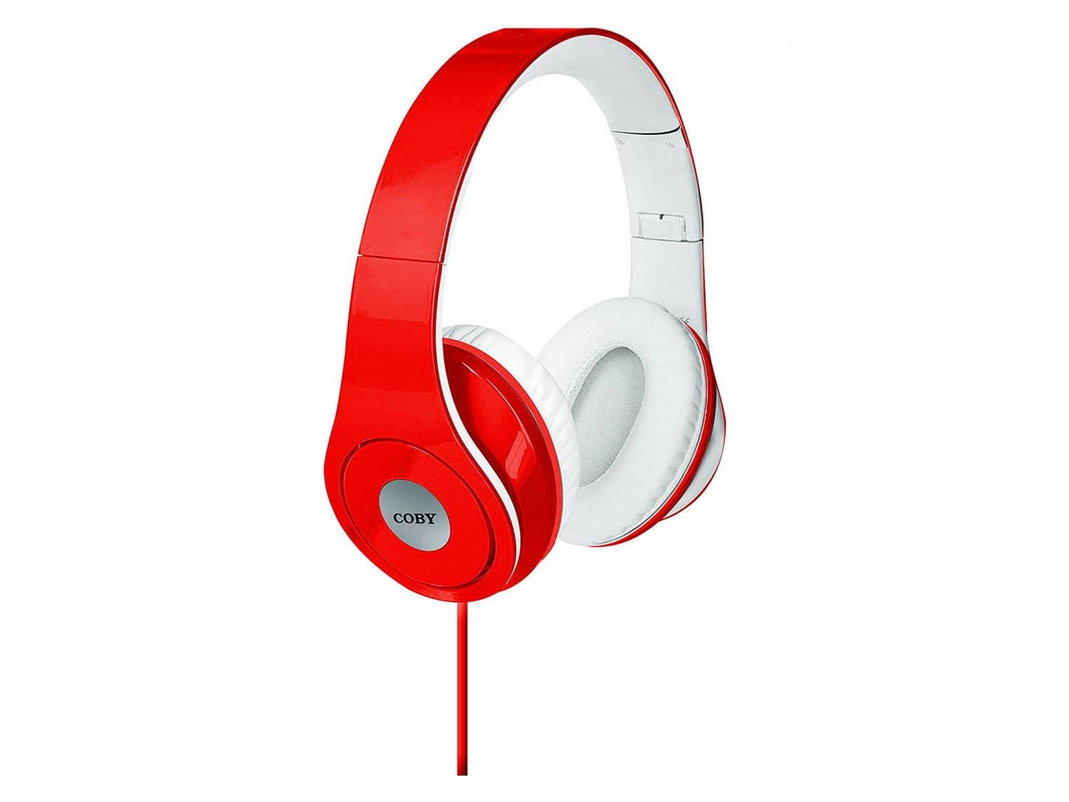 Coby CVH-803-BLU Jammerz Folding Headphones - Red