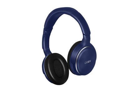 Coby CVH-808-NVY Revolve Stereo Headphones with Built-In Mic - Navy