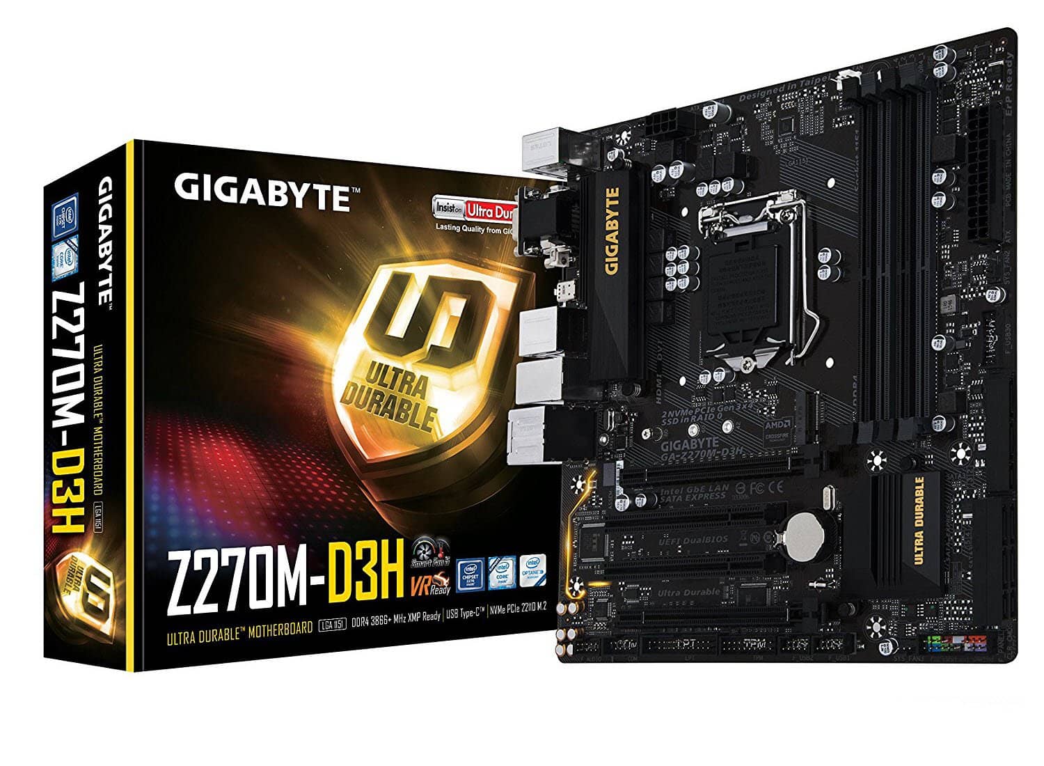 GIGABYTE GA-Z270M-D3H LGA1151 Intel 2-Way Crossfire ATX DDR4 Motherboard