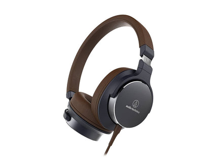 Audio-Technica ATH-SR5BK On-Ear Audio Headphones - Navy/Brown