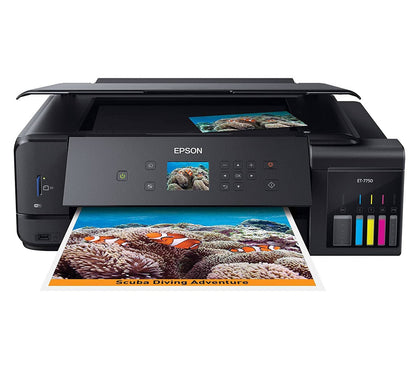 Epson Expression Premium ET-7750 EcoTank Wireless Wide-format 5-Color All-in-One Supertank Ink Combo