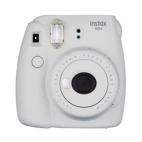Fujifilm Instax Mini 9 Instant Camera with Instax Groovy Camera Case (Smokey White) & Instax Mini Instant Film Twin Pack