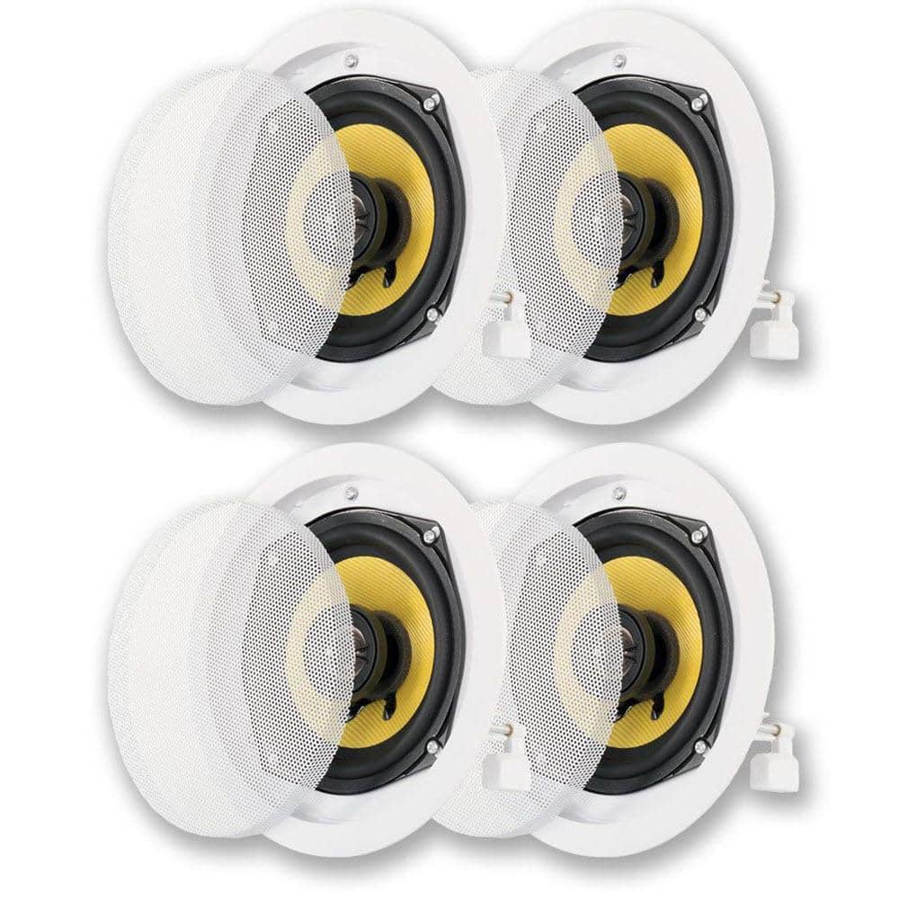 Acoustic Audio HD-5 In Ceiling Speakers Home Theater Surround Sound 2 Pair Pack