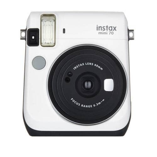 Fujifilm Instax Mini 70 - White Instant Film Camera (White) w/ Twin Pack Film
