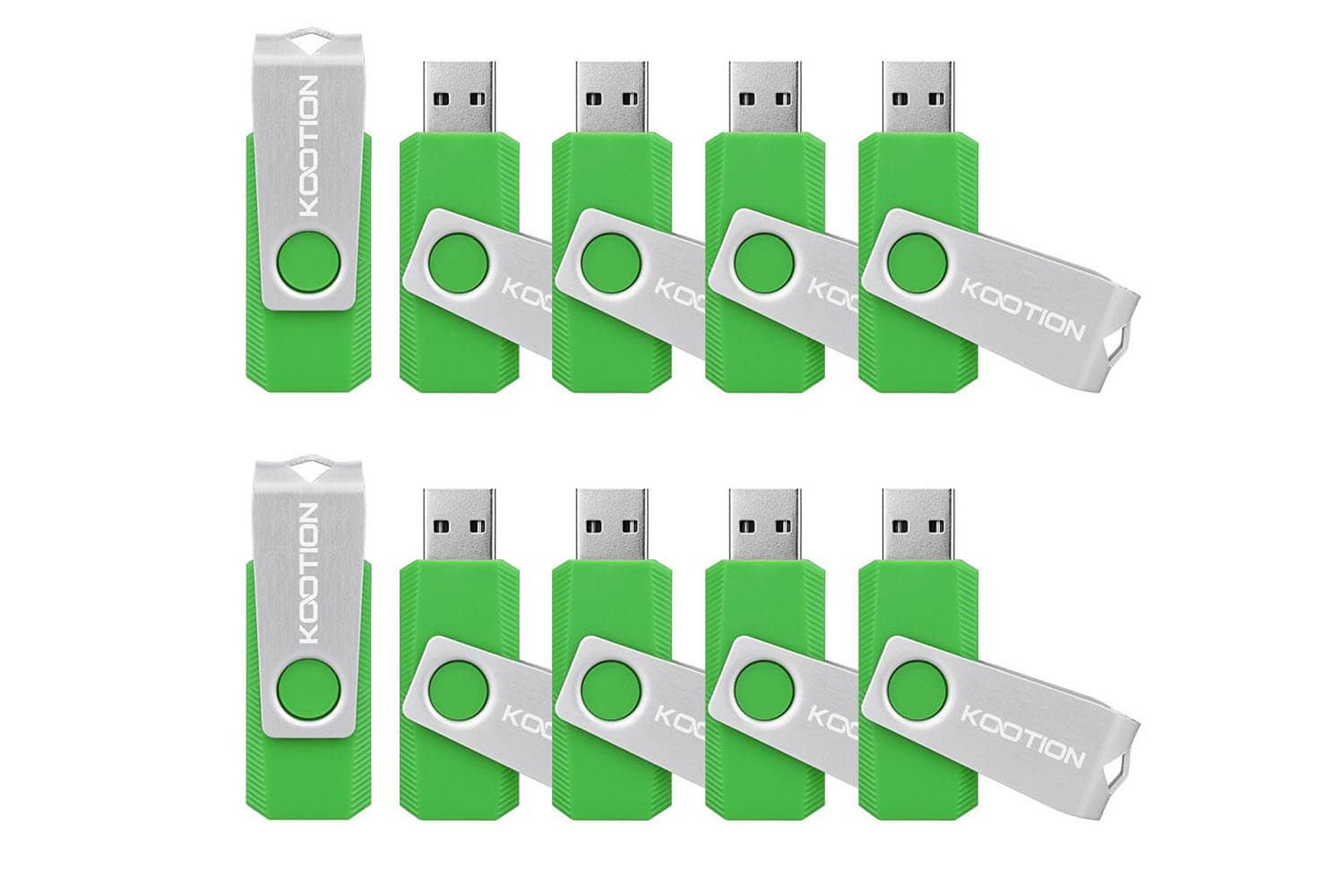 KOOTION 10PCS 1GB USB Flash Drive - Green