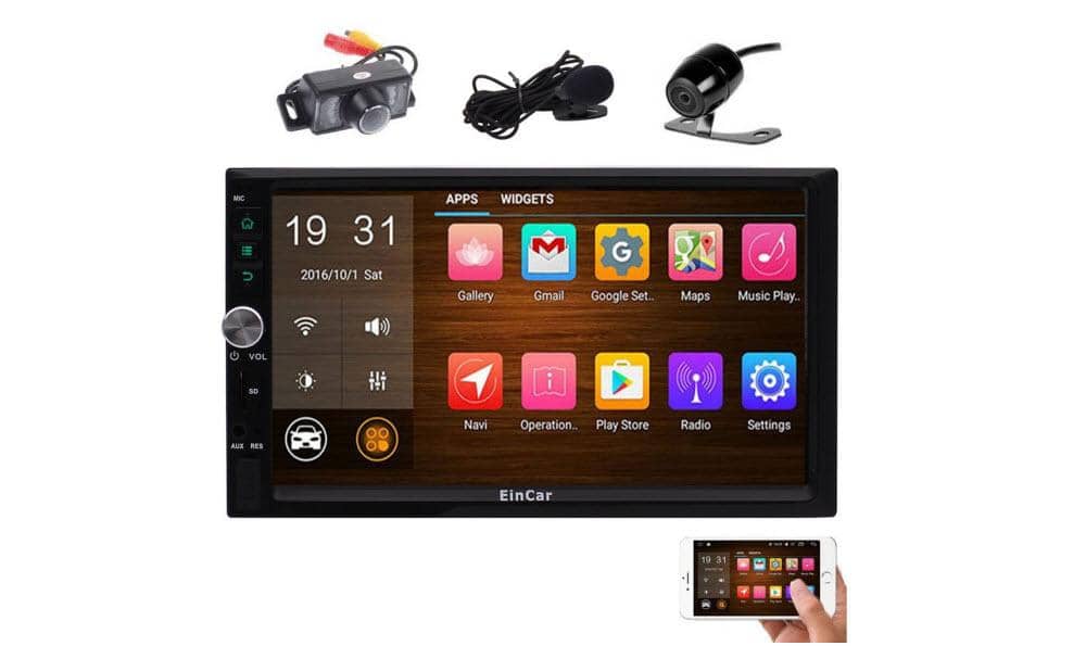Front & Rear Camera included! Android 6.0 Double Din Car Stereo with 7''