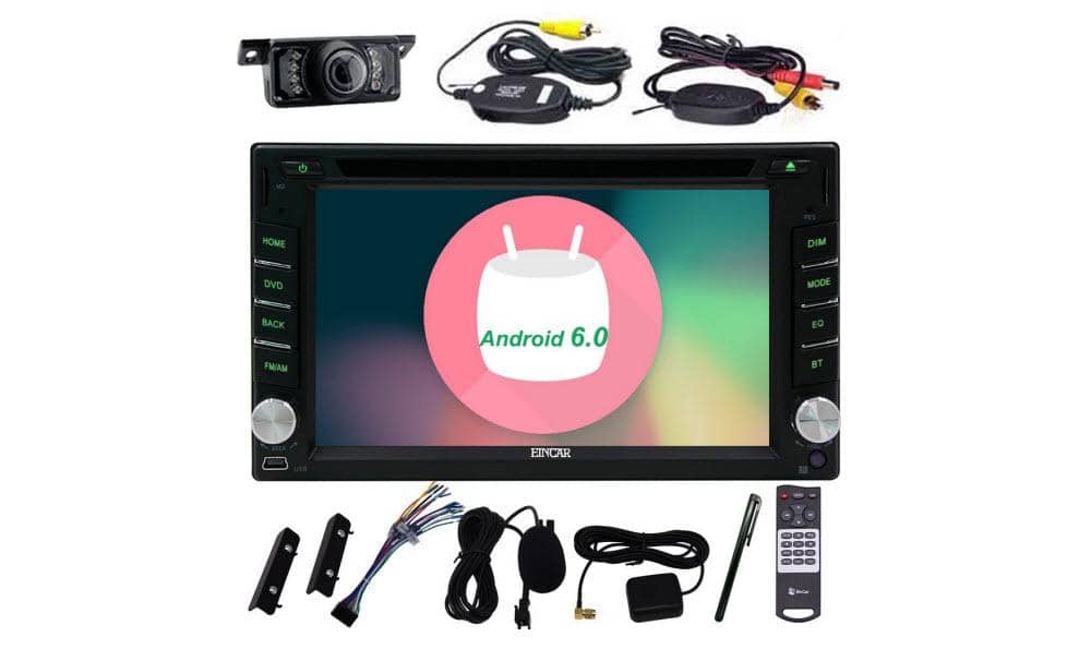 EinCar Android 6.0 Double Din Car Stereo 6.2 Inch