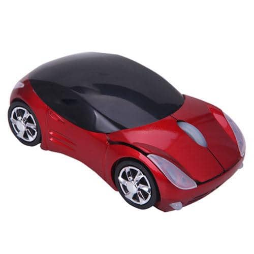 HDE Sports Car Shape Wirless Optical Mouse - California Red