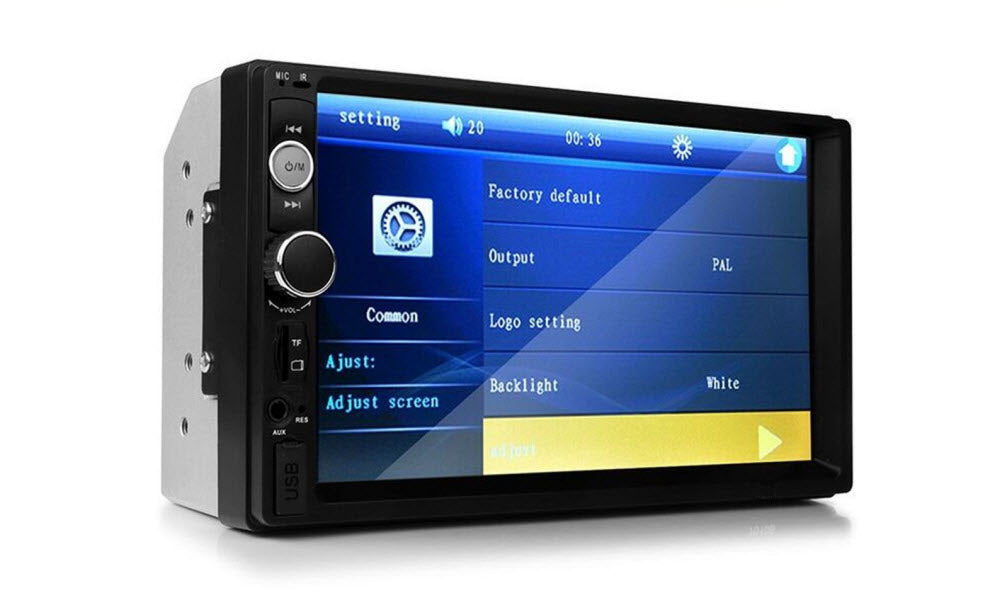 UPSZTEC 7 Inch Double Din Touch Screen Car Stereo Receiver