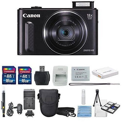 Canon PowerShot SX610 HS 20.2MP Digital Camera Cleaning Deluxe Bundle