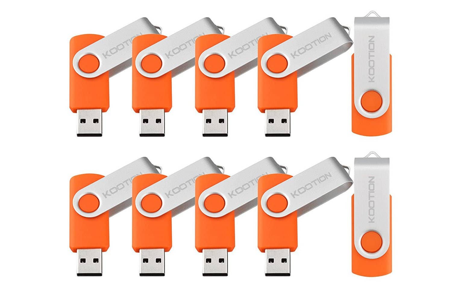 KOOTION 10PCS 2GB USB 2.0 Flash Drive - Orange