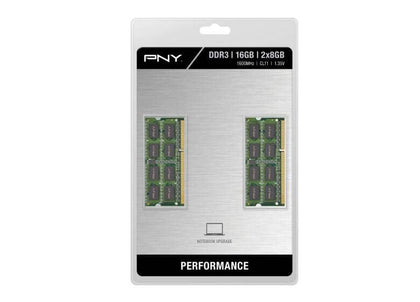 PNY - 16 GB (2PK x 8GB) 1.6 GHz DDR3L SoDIMM Laptop Memory Kit - Green