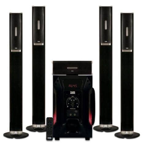 Acoustic Audio AAT1002 Tower 5.1 Home Theater Speaker System with 8