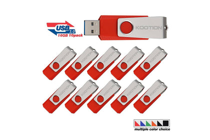 KOOTION 10PCS 16GB USB3.0 Flash Drive - Red