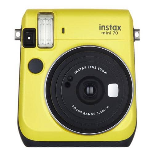 Fujifilm Instax Mini 70 - White Instant Film Camera (Yellow) w/ Twin Pack Film