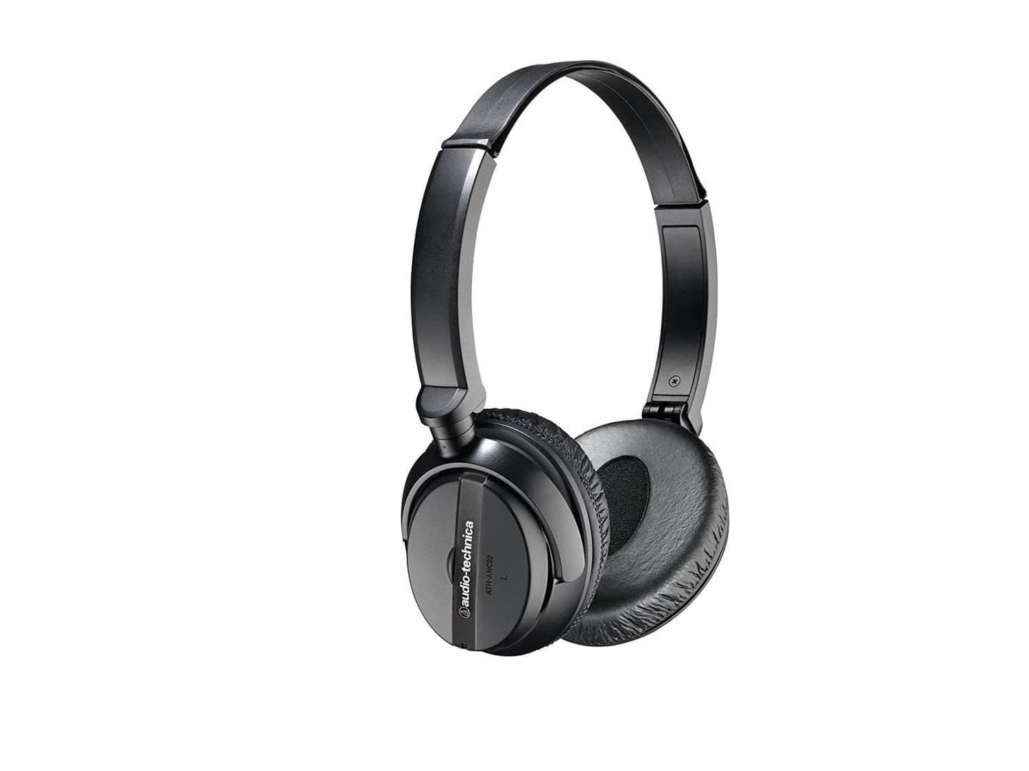 Audio-Technica ATH-ANC20 QuietPoint Active Noise-Cancelling On-Ear Headphones