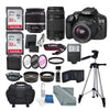 Canon EOS Rebel T6 18MP Wi-Fi DSLR Camera w/18-55mm IS II Lens + EF 75-300mm