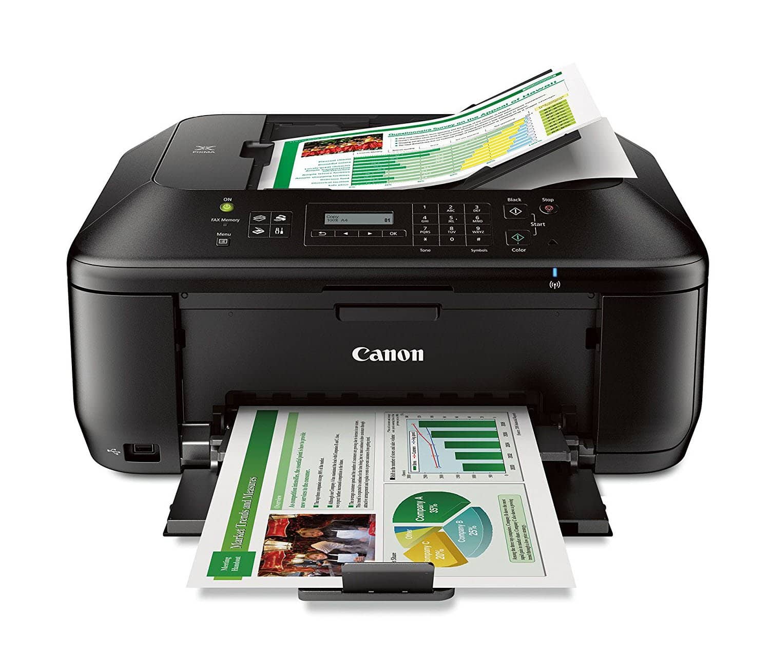 Canon Office Products MX532 Wireless Office All-In-One Printer Ink and Paper Combo Pack