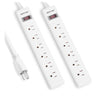BESTEK 6-Outlet Surge Protector Power Strip with 2.6-Foot Heavy Duty Power Cord and Straight Power Plug (2-Pack)