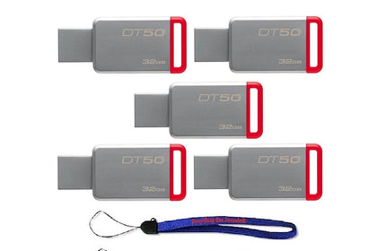Kingston (TM) Digital 32GB (5 Pack) USB - Red