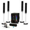 Acoustic Audio AAT1000 Tower 5.1 Home Speaker System with USB Bluetooth and 2 Microphones