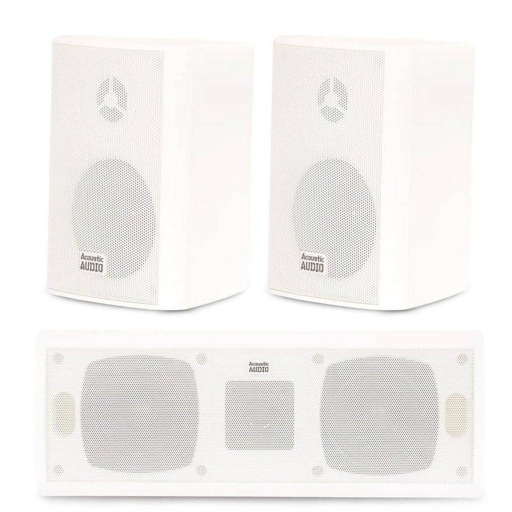 Acoustic Audio AA351W and AA40CW Indoor Speakers Home Theater 3 Speaker Set