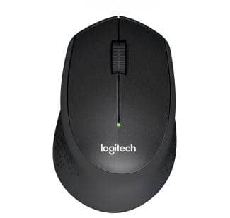 Logitech M330 Silent Plus Wireless Large Mouse - Black