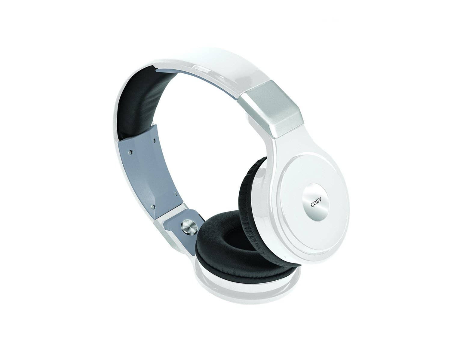 Coby CHBT-700-WHT Pivot Wireless Stereo Bluetooth Headphones - White
