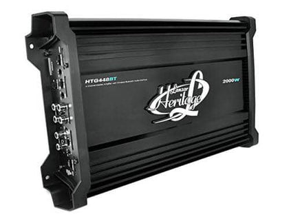 Lanzar HTG448BT Heritage Series 2000 Watt 4-Channel Mosfet Amplifier with Wireless Bluetooth Interface