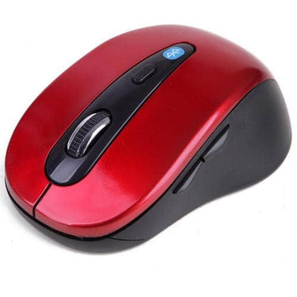 HDE Bluetooth Mouse Ergonomic Wireless Optical Mouse - Red