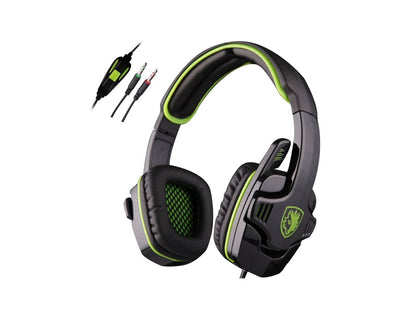 SADES SA708 3.5mm Stereo Gaming Headset Headset with Microphone (Green)