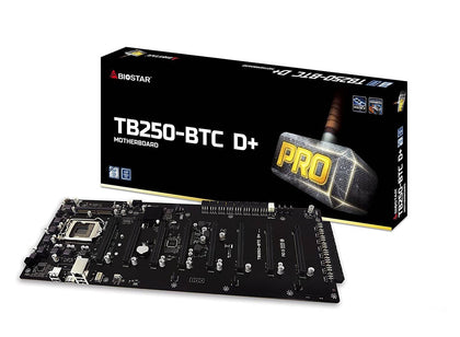 BIOSTAR TB250-BTC D+ LGA1151 SODIMM DDR4 2400 8 GPU Support Mining Motherboard