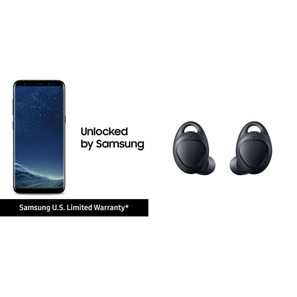 Samsung Galaxy S8 and Samsung Gear IconX Cord-free Fitness Earbuds