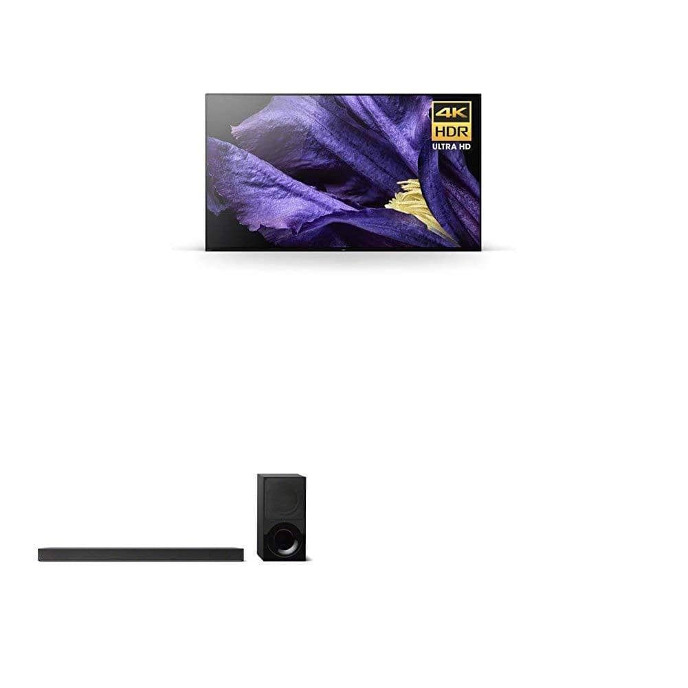 Sony XBR65A9F 65-Inch 4K Ultra HD Smart BRAVIA OLED TV and Sony Z9F 3.1ch Soundbar with Dolby Atmos and Wireless Subwoofer